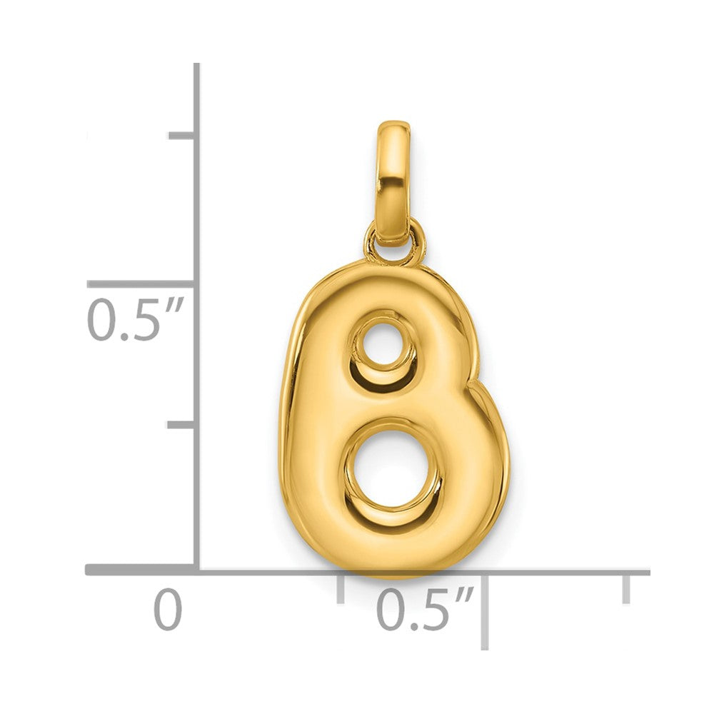 14K Gelbgold Fantasie Buchstabe B