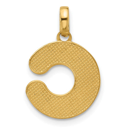 14K Gelbgold Fantasie Buchstabe C