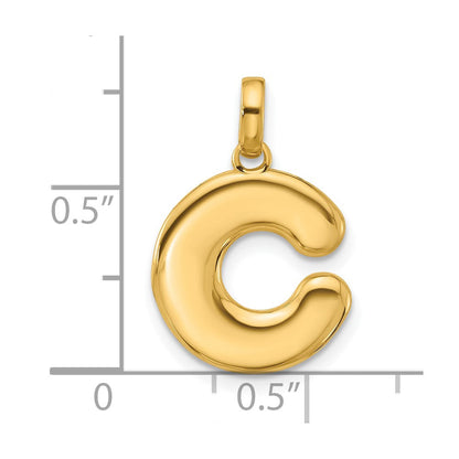 14K Gelbgold Fantasie Buchstabe C