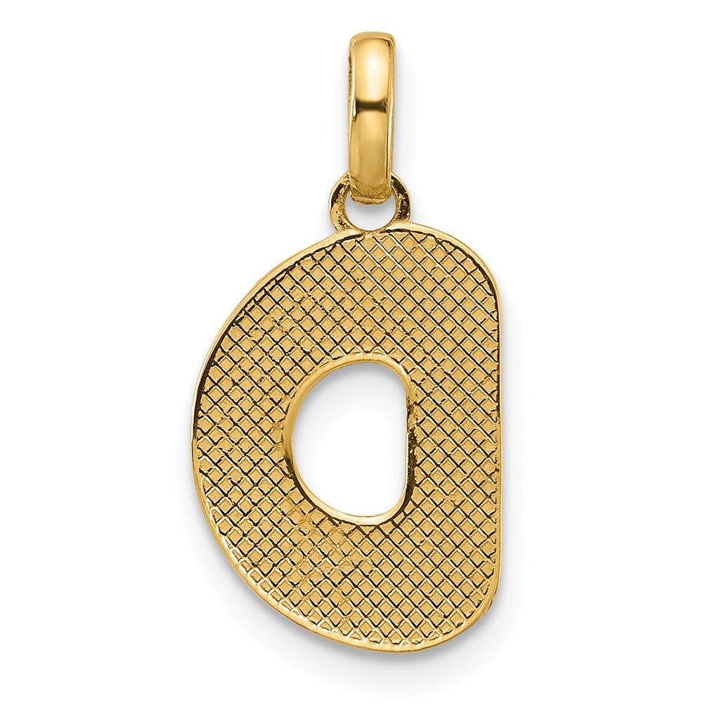 14K Gelbgold Fantasie Buchstabe D