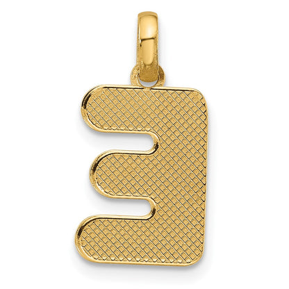 14K Gelbgold Fantasie Buchstabe E