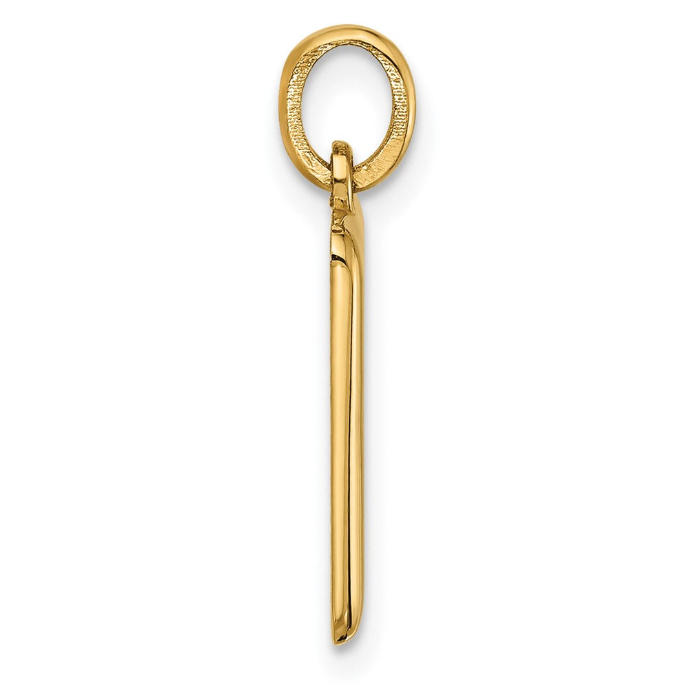 14K Gelbgold Fantasie Buchstabe F