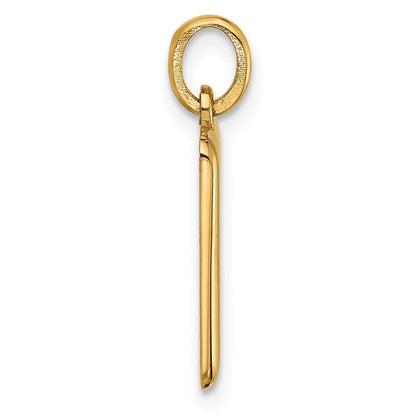 14K Gelbgold Fantasie Buchstabe F