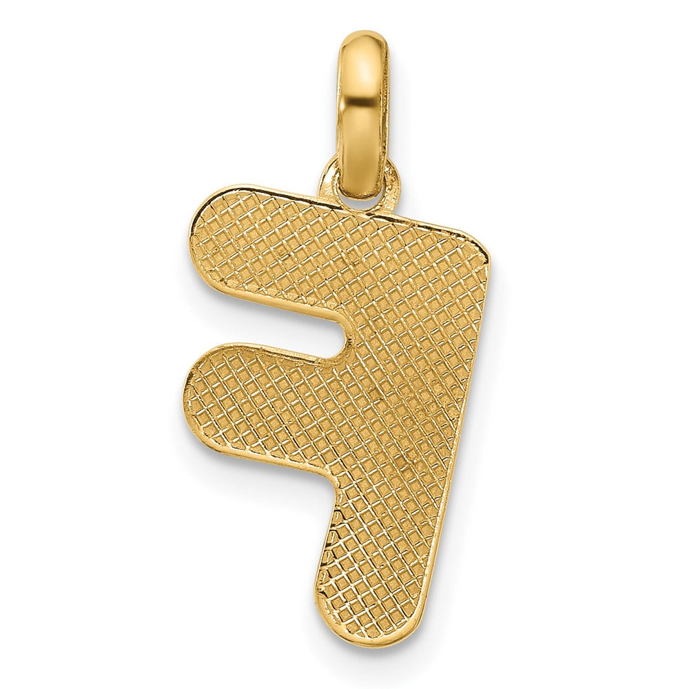 14K Gelbgold Fantasie Buchstabe F