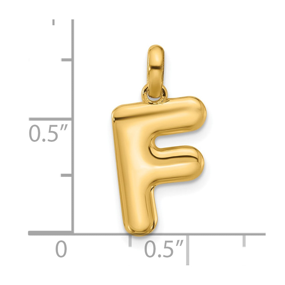 14K Gelbgold Fantasie Buchstabe F