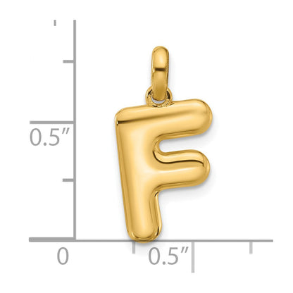 14K Gelbgold Fantasie Buchstabe F
