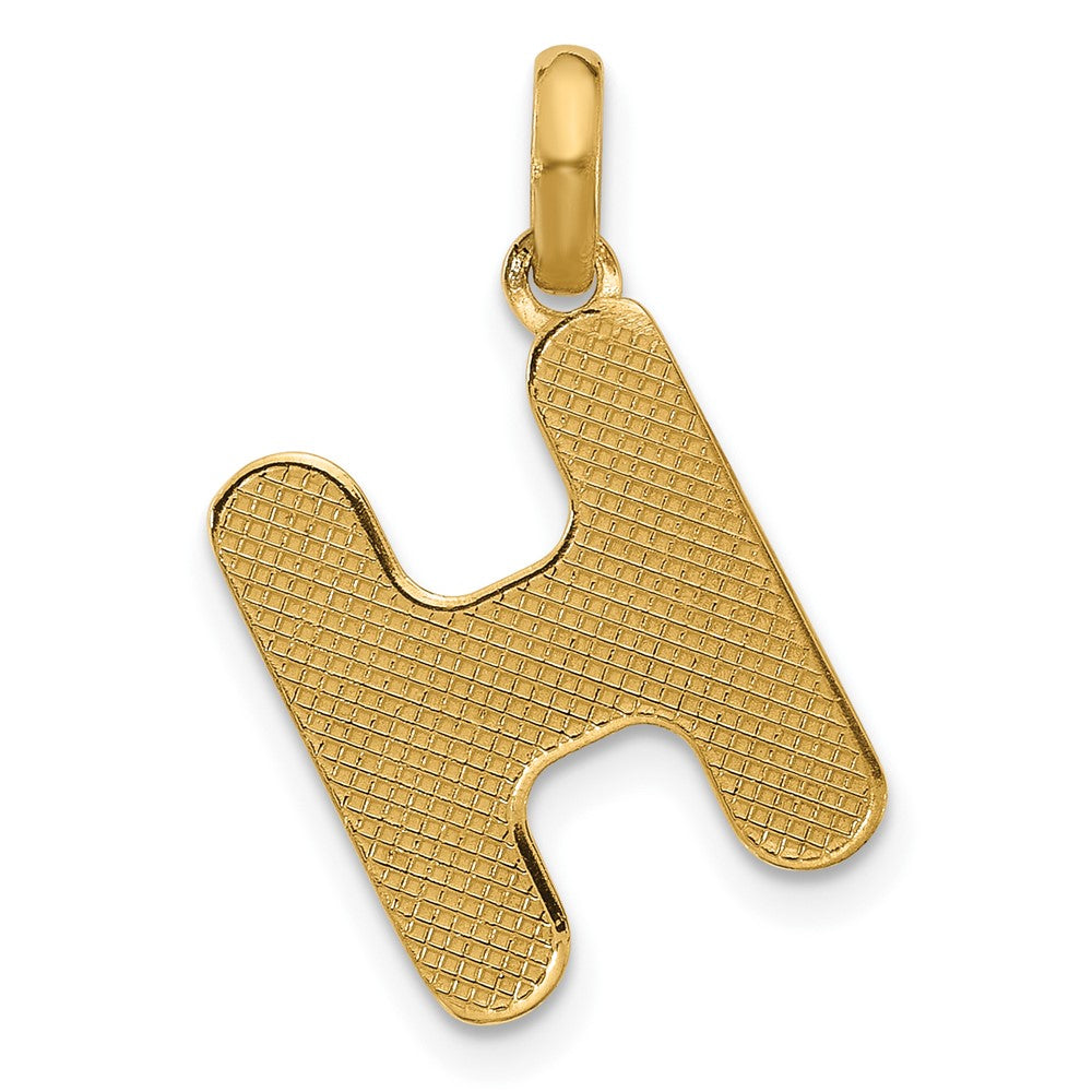 14K Gelbgold Fantasie Buchstabe H