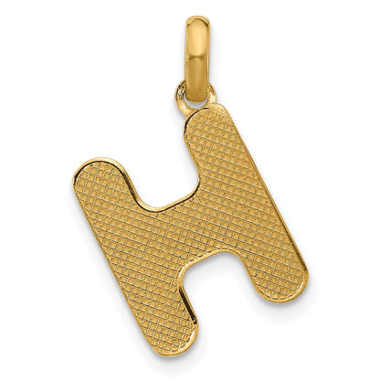 14K Gelbgold Fantasie Buchstabe H