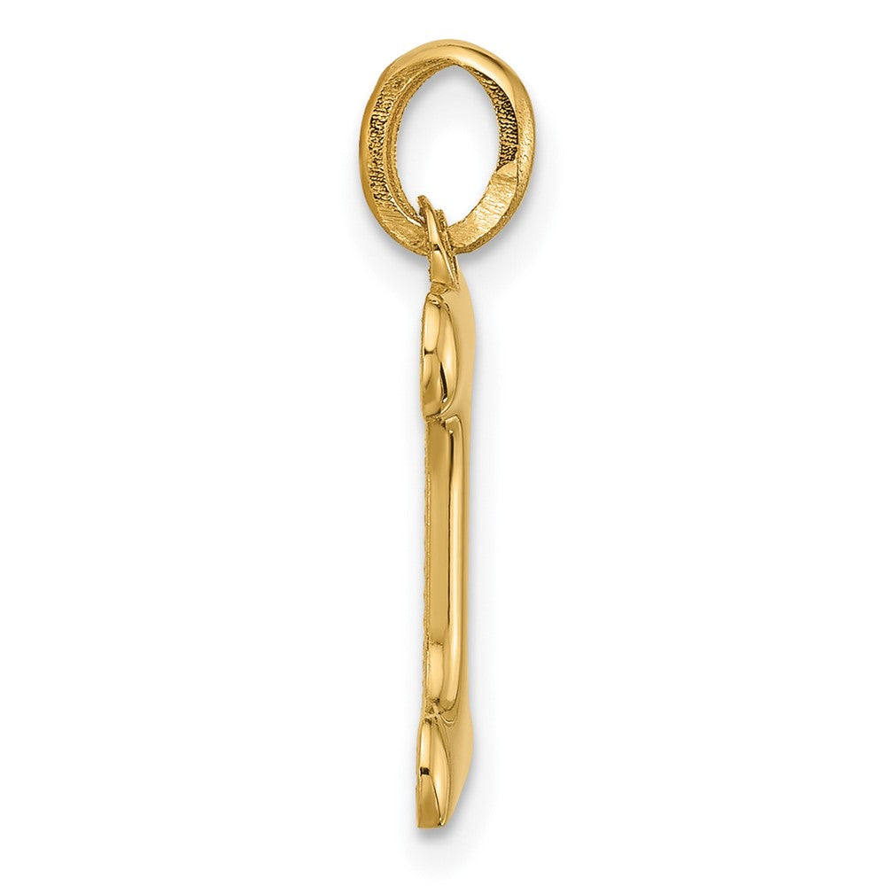 14K Gelbgold Fantasie Buchstabe I