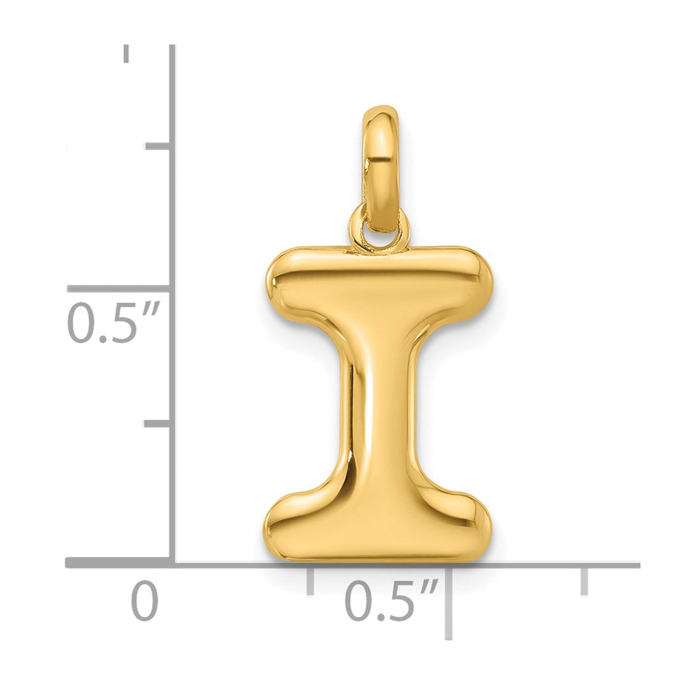 14K Gelbgold Fantasie Buchstabe I