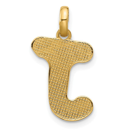 14K Gelbgold Fantasie Buchstabe J