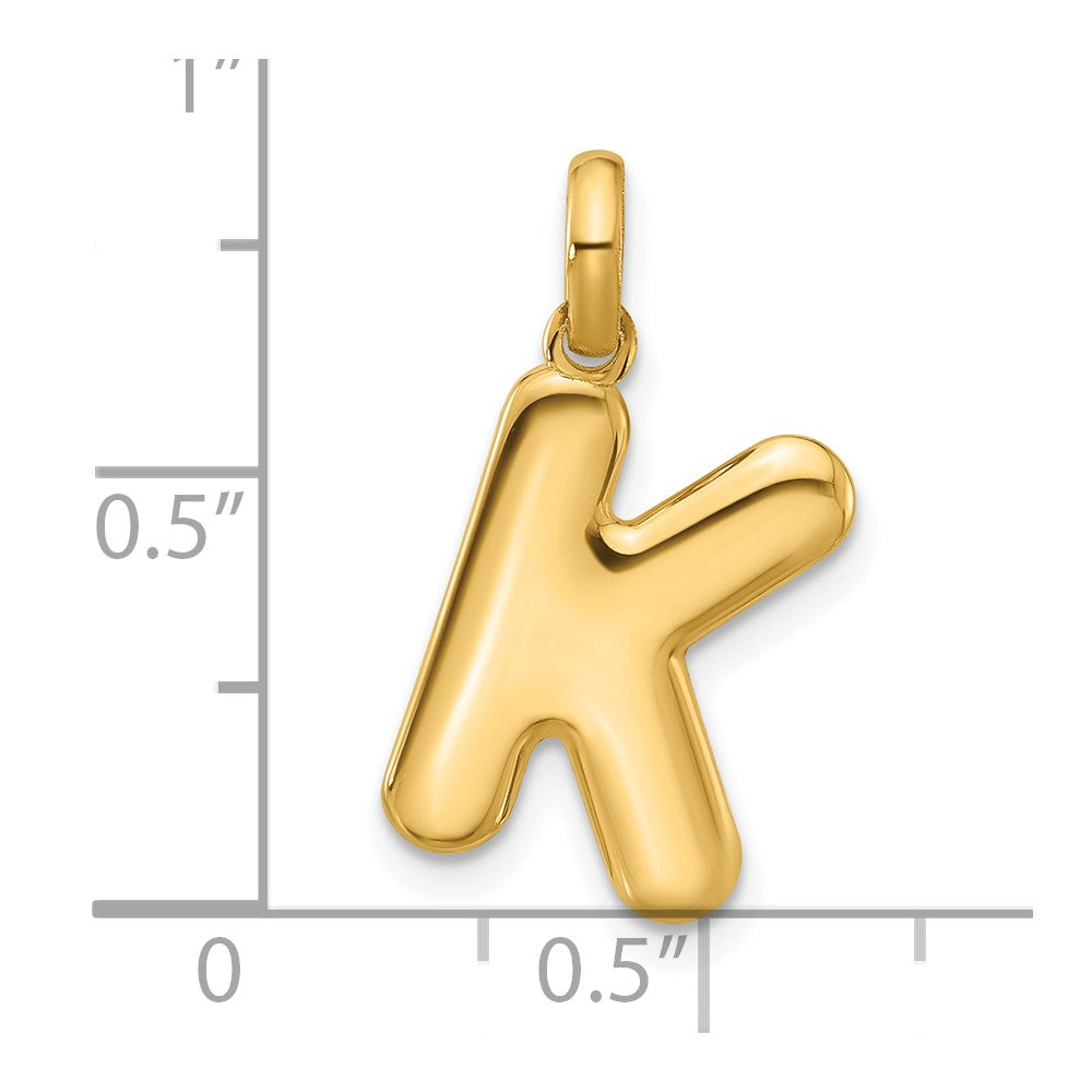 14K Gelbgold Fantasie Buchstabe K
