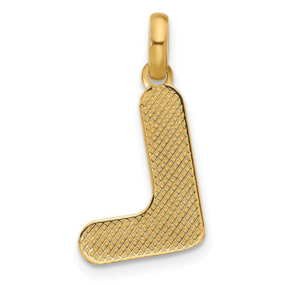 14K Gelbgold Fantasie Buchstabe L