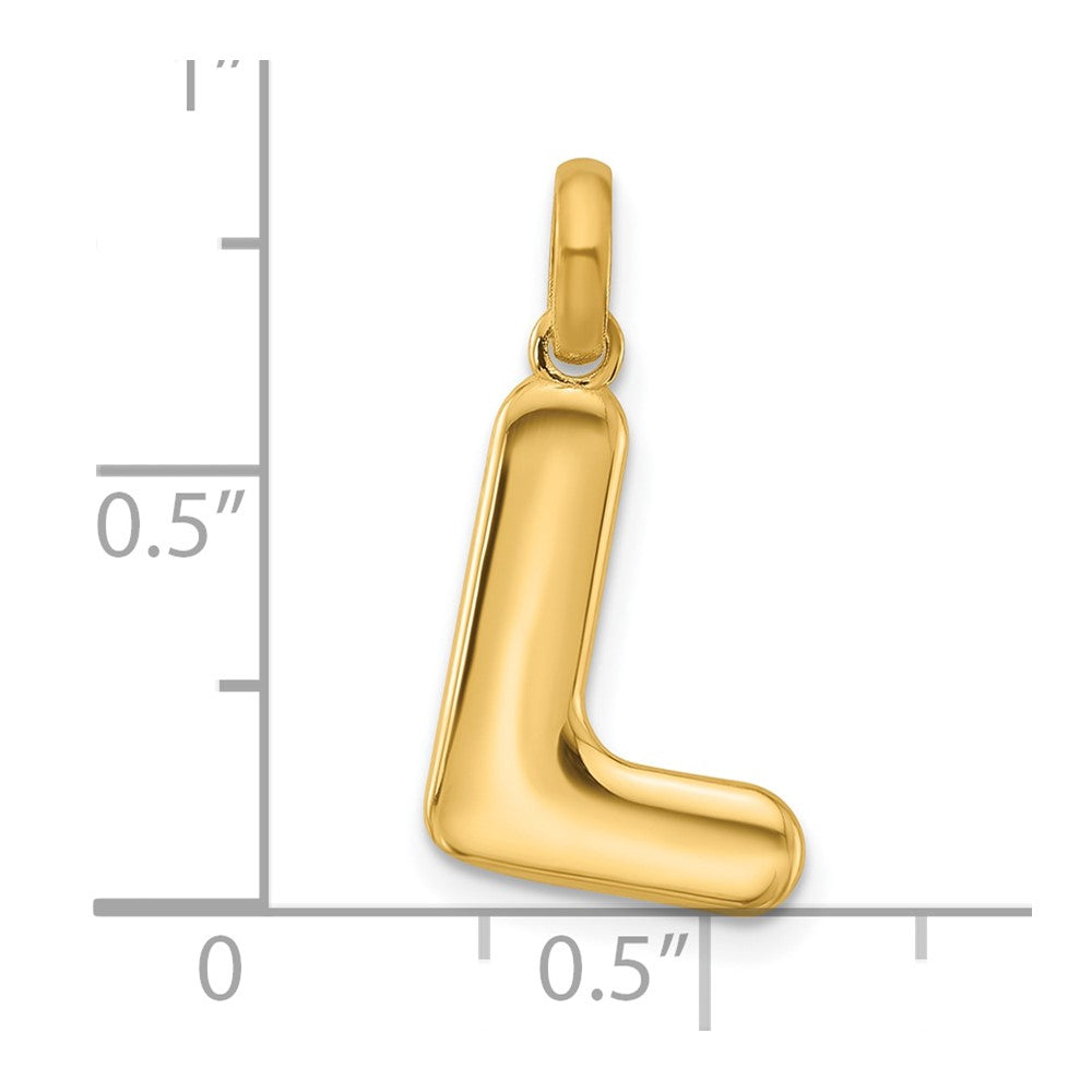 14K Gelbgold Fantasie Buchstabe L