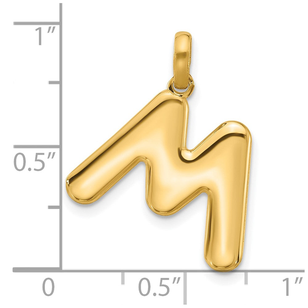 14K Gelbgold Fantasie Buchstabe M