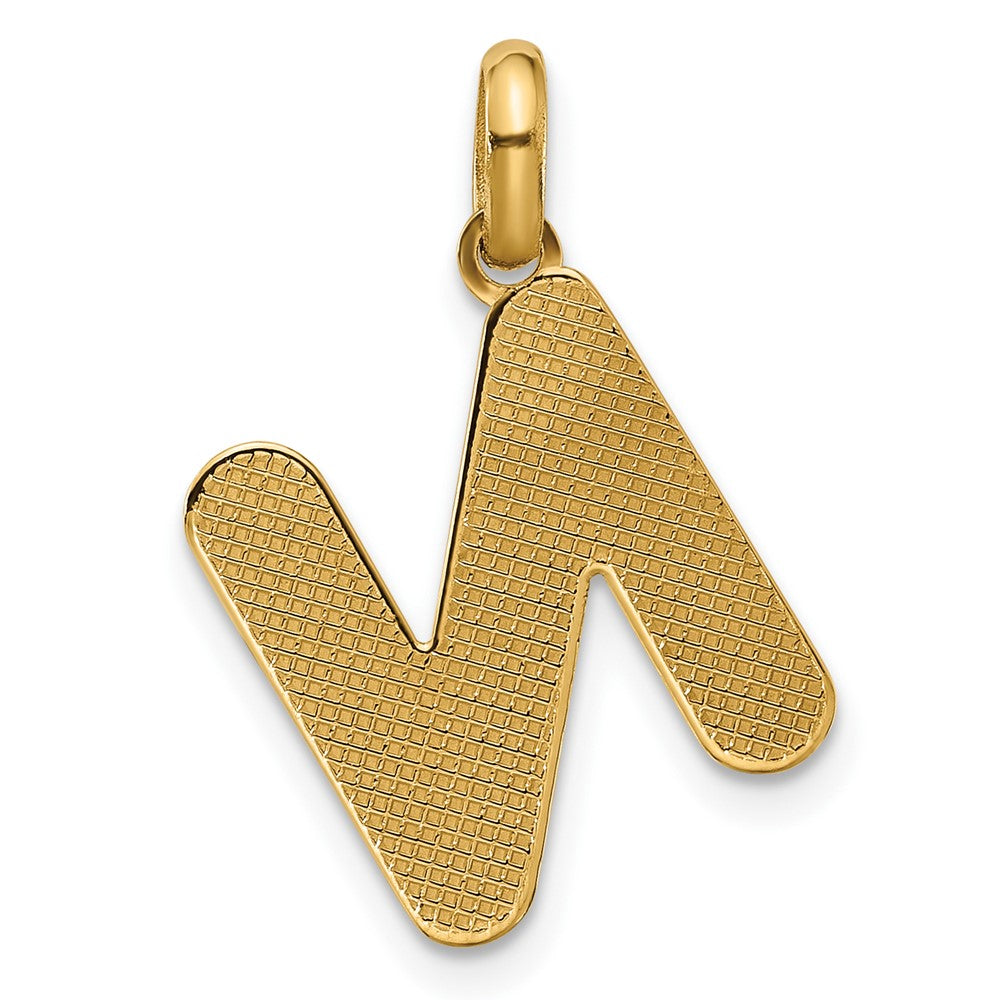 14K Gelbgold Fantasie Buchstabe N