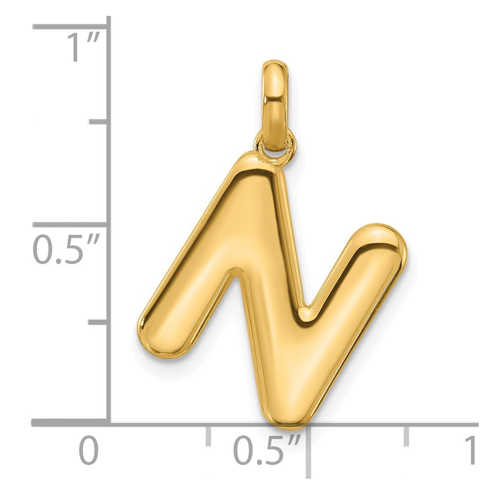 14K Gelbgold Fantasie Buchstabe N