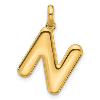 14K Gelbgold Fantasie Buchstabe N
