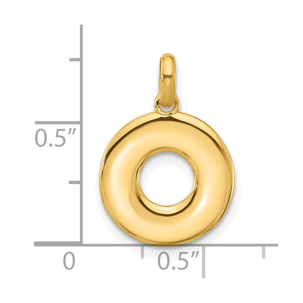 14K Gelbgold Fantasie Buchstabe O