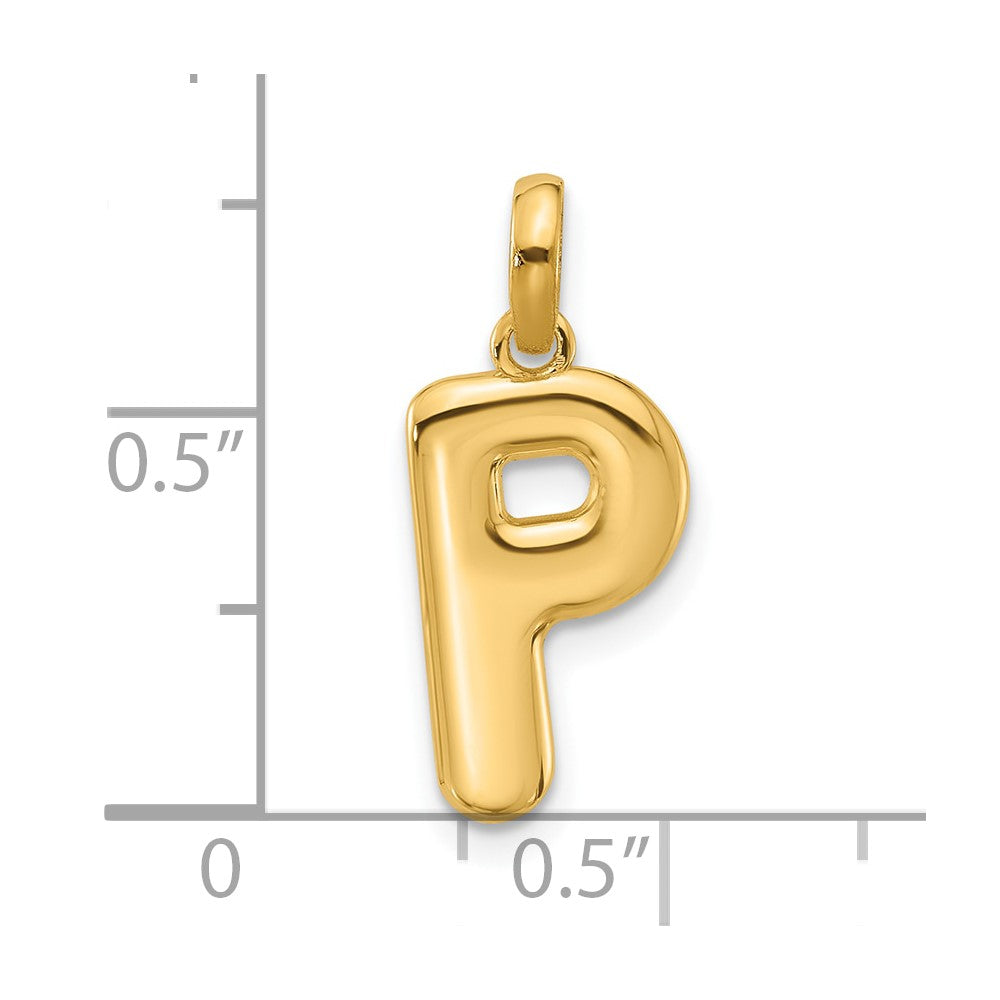 14K Gelbgold Fantasie Buchstabe P