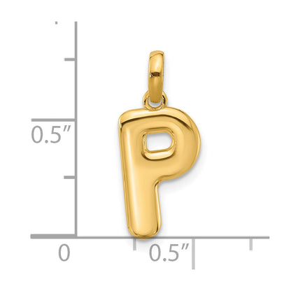 14K Gelbgold Fantasie Buchstabe P