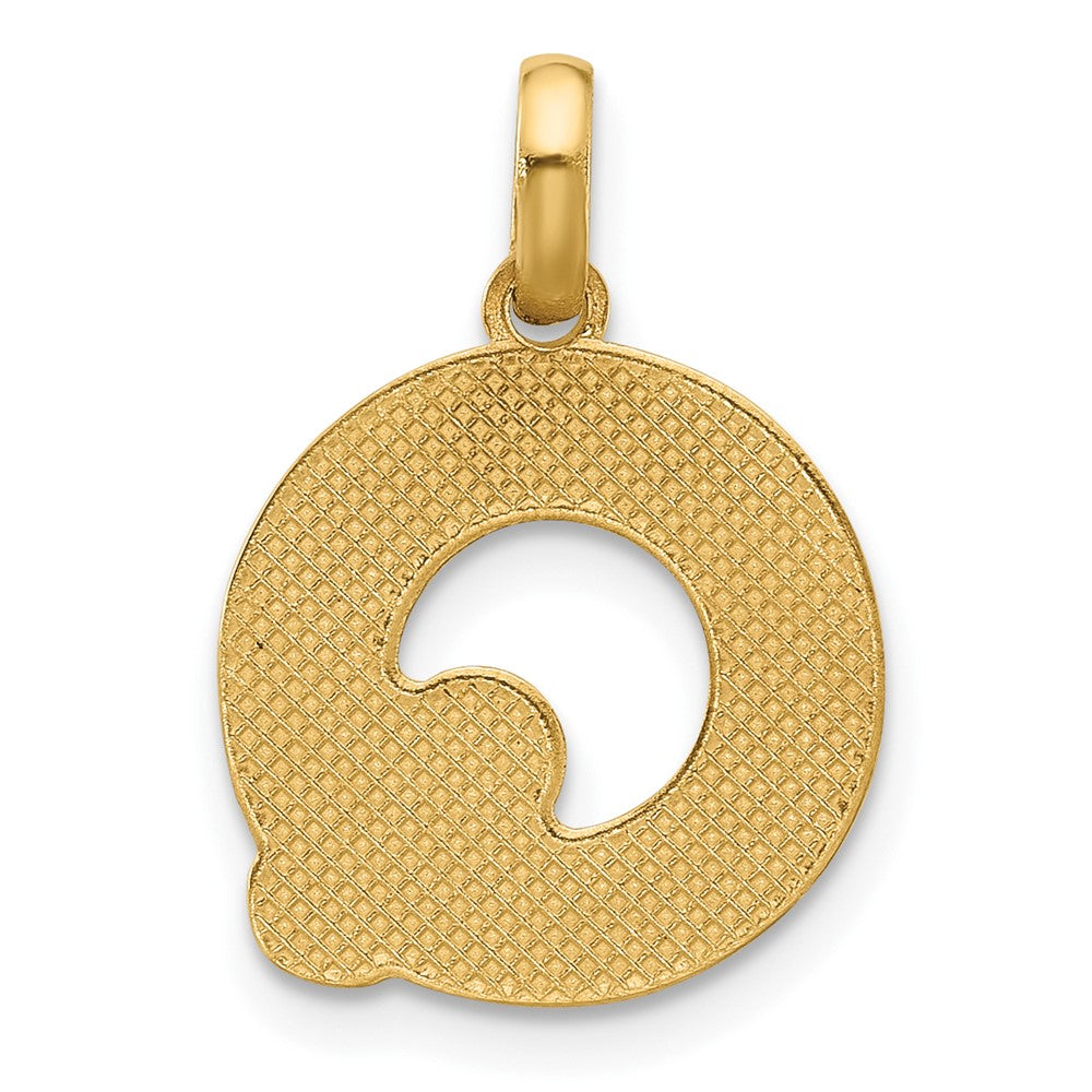 14K Gelbgold Fantasie Buchstabe Q