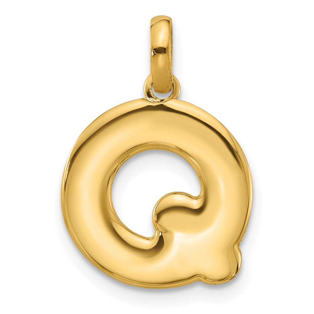 14K Gelbgold Fantasie Buchstabe Q