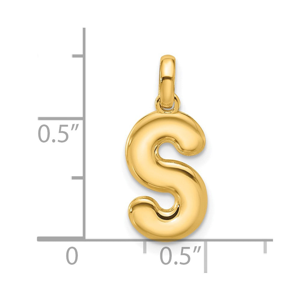 14K Gelbgold Fantasie Buchstabe S