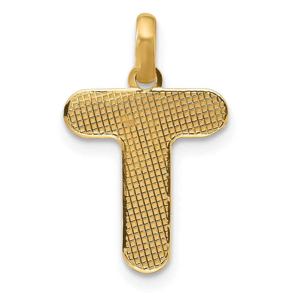 14K Gelbgold Fantasie Buchstabe T