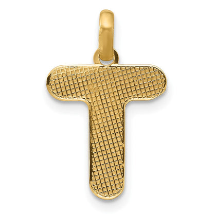 14K Gelbgold Fantasie Buchstabe T