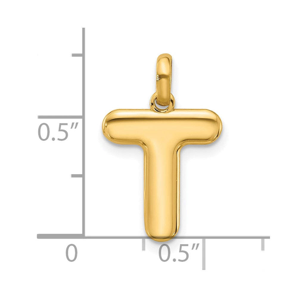 14K Gelbgold Fantasie Buchstabe T