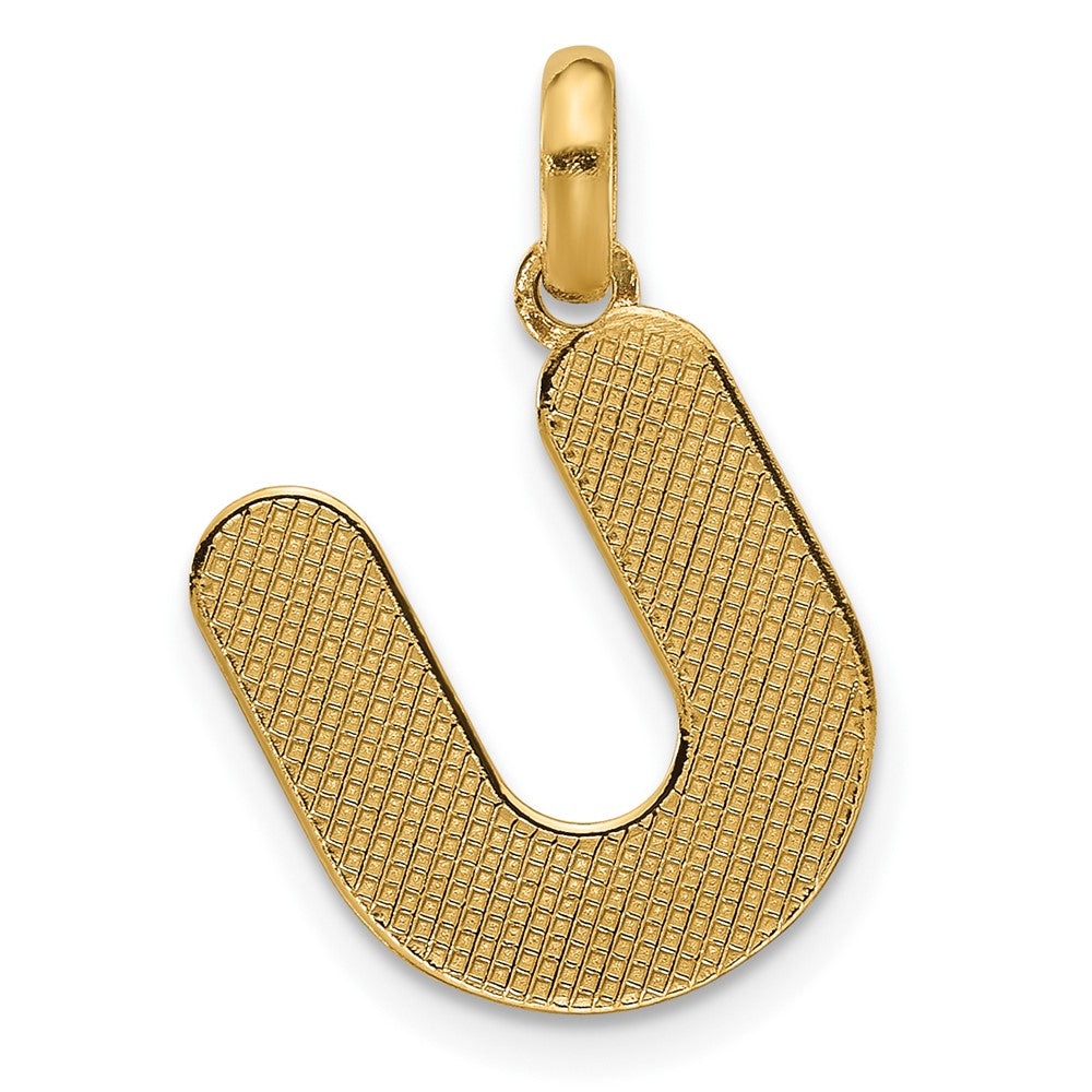 14K Gelbgold Fantasie Buchstabe U