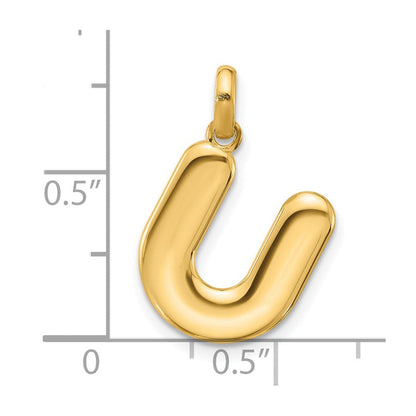 14K Gelbgold Fantasie Buchstabe U