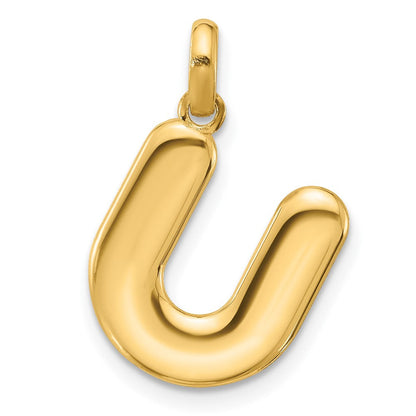 14K Gelbgold Fantasie Buchstabe U