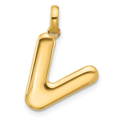 14K Gelbgold Fantasie Buchstabe V