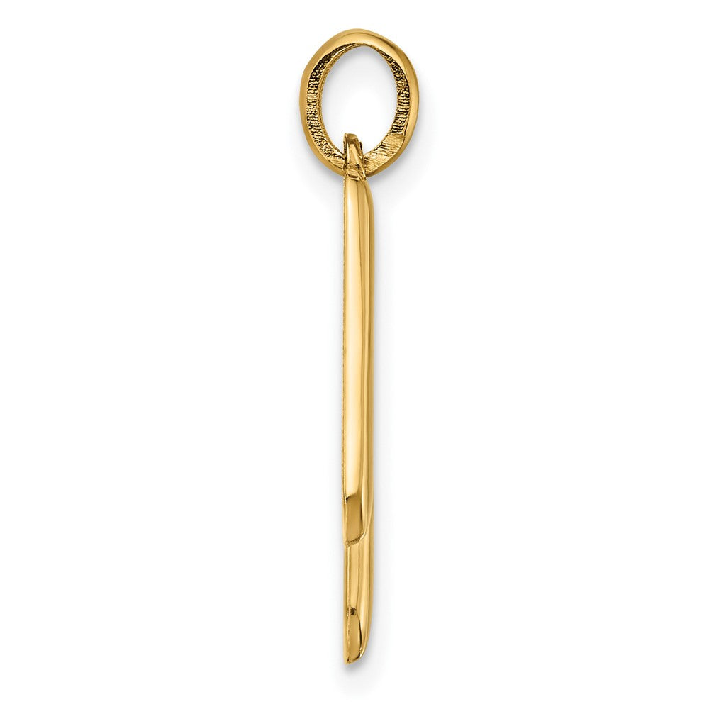 14K Gelbgold Fantasie Buchstabe W
