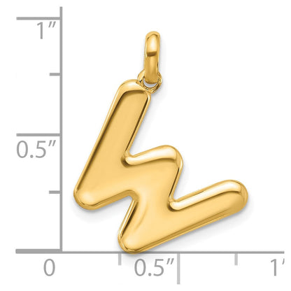 14K Gelbgold Fantasie Buchstabe W