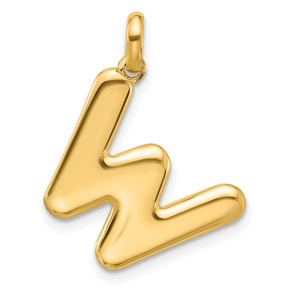 14K Gelbgold Fantasie Buchstabe W