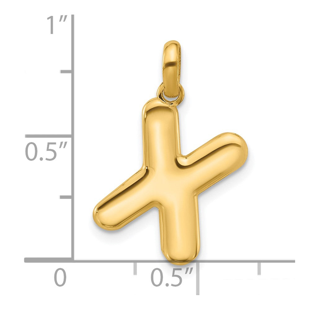 14K Gelbgold Fantasie Buchstabe X