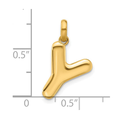 14K Gelbgold Fantasie Buchstabe Y