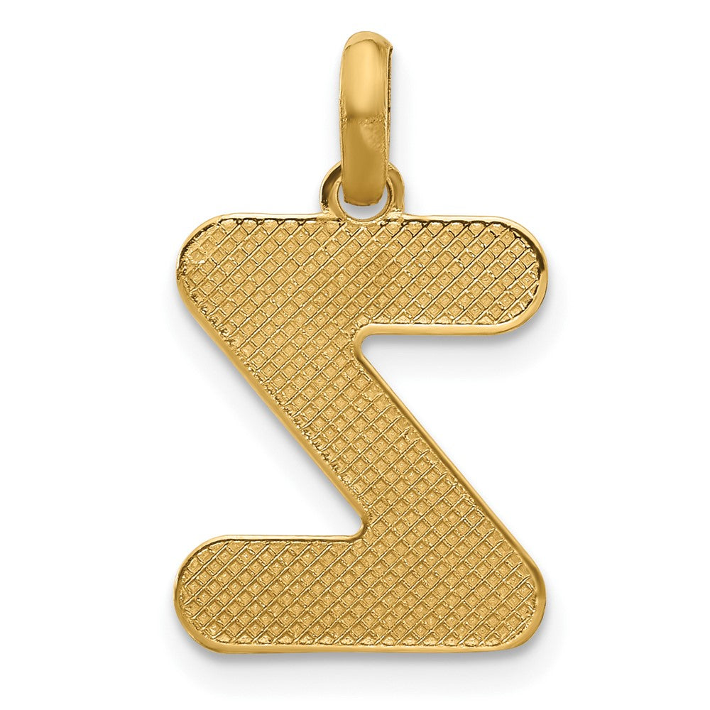 14K Gelbgold Fantasie Buchstabe Z