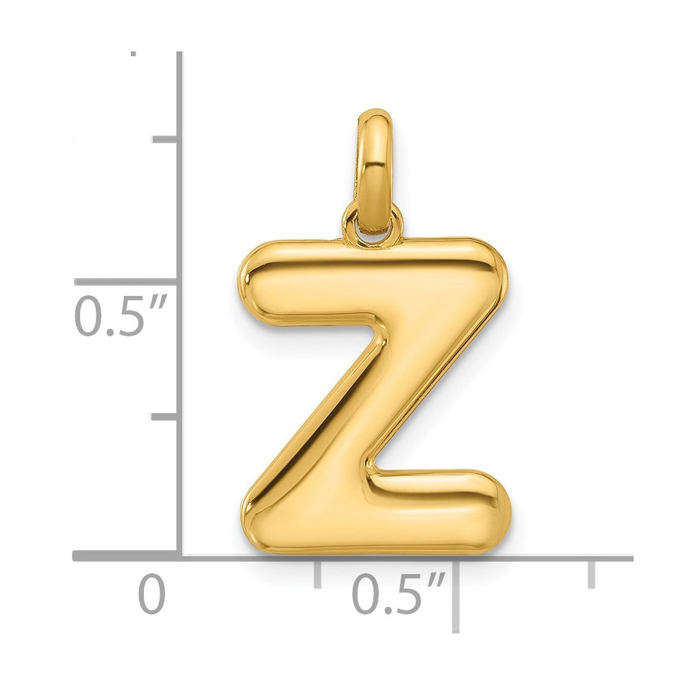 14K Gelbgold Fantasie Buchstabe Z