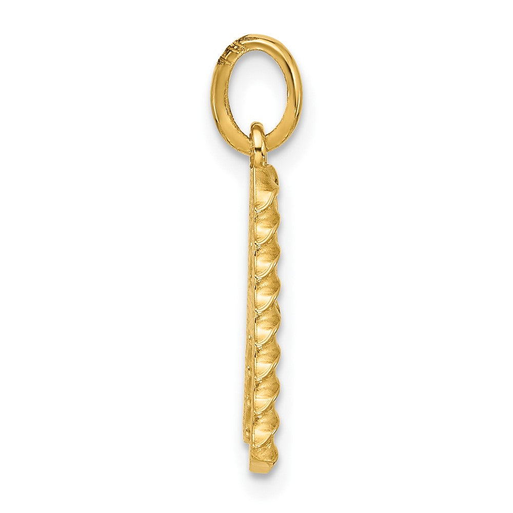 14K Gelbgold Fantasie Gedreht Buchstabe A