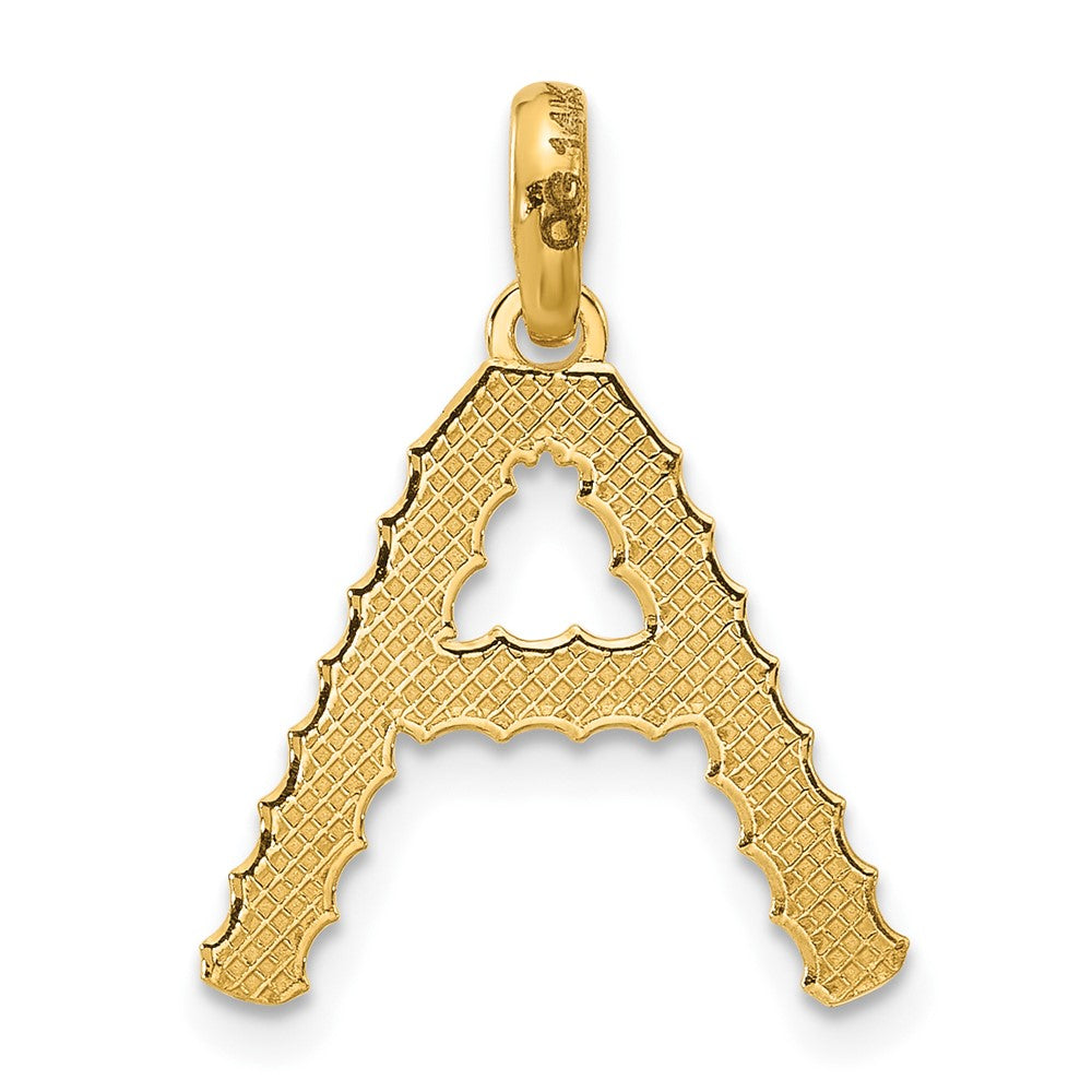 14K Gelbgold Fantasie Gedreht Buchstabe A