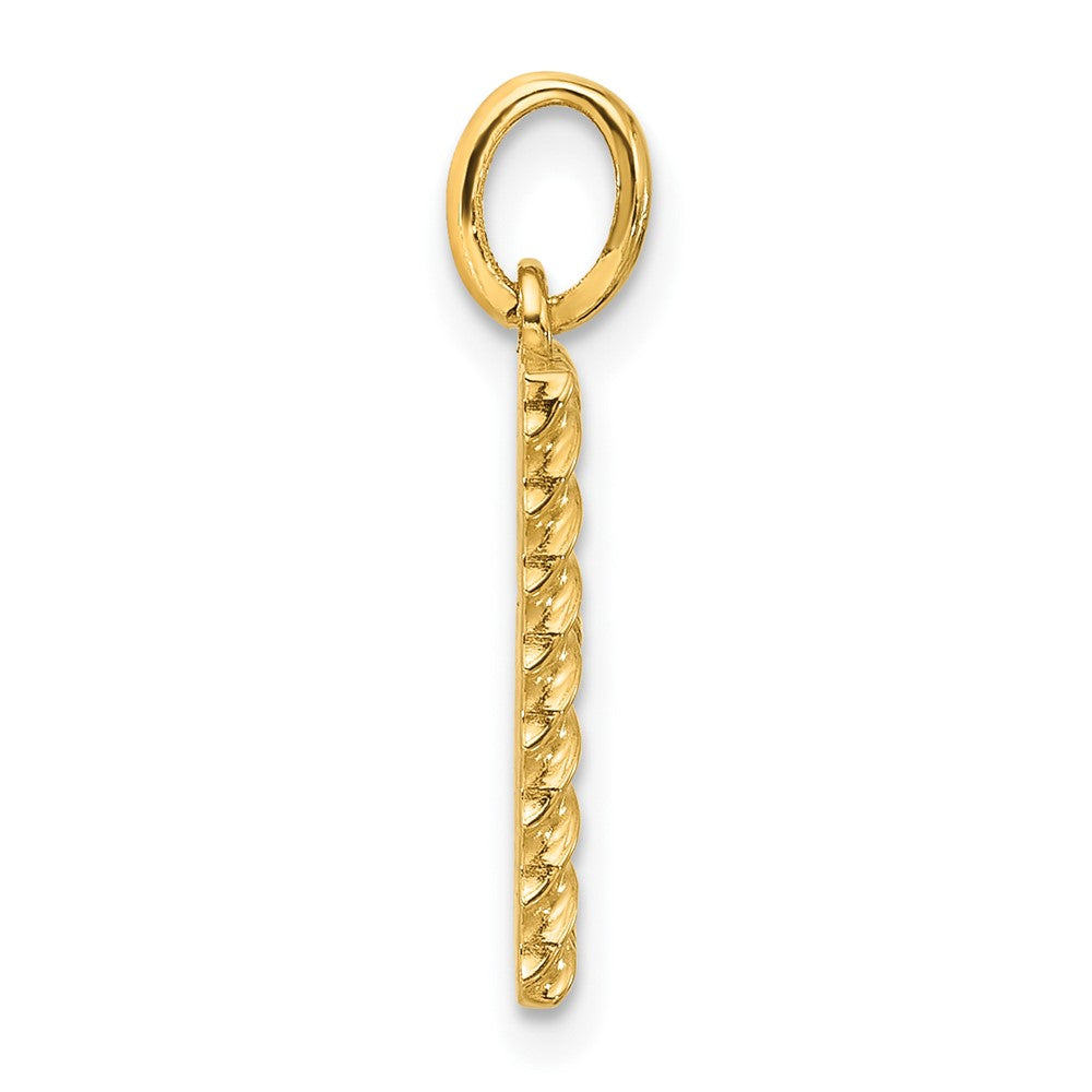 14K Gelbgold Fantasie Gedreht Buchstabe B