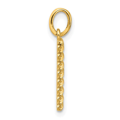 14K Gelbgold Fantasie Gedreht Buchstabe B