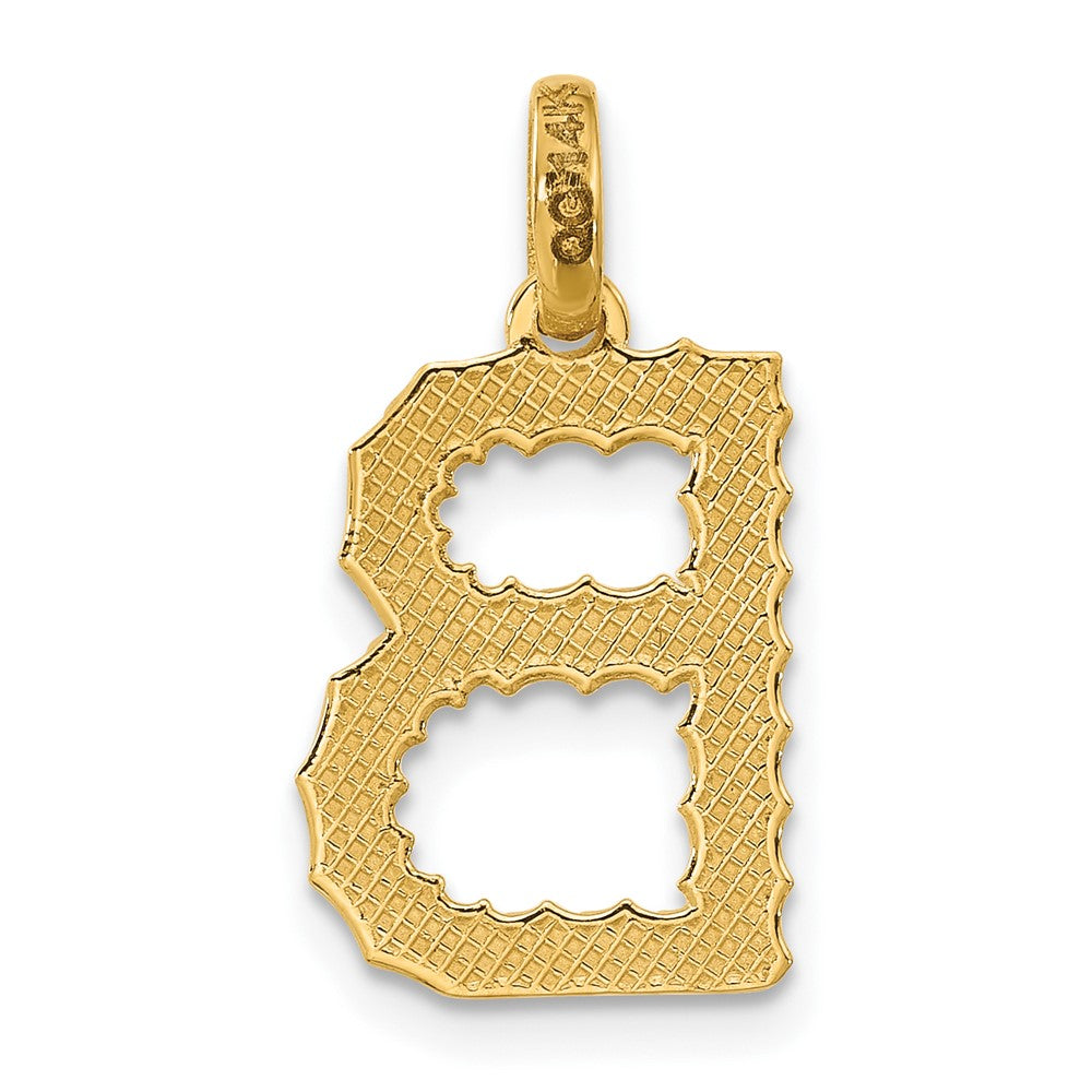 14K Gelbgold Fantasie Gedreht Buchstabe B