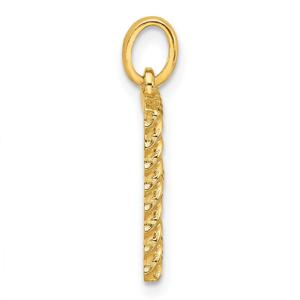 14K Gelbgold Fantasie Gedreht Buchstabe E