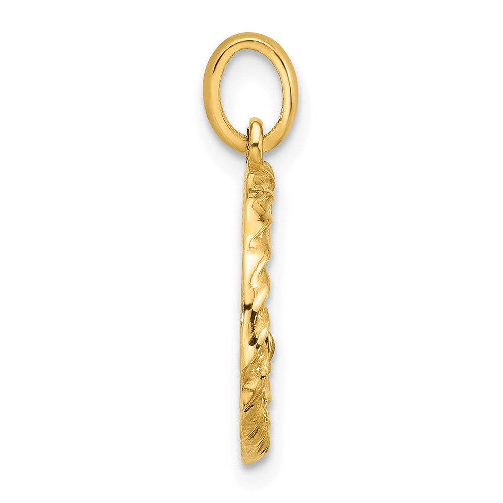 14K Gelbgold Fantasie Gedreht Buchstabe G