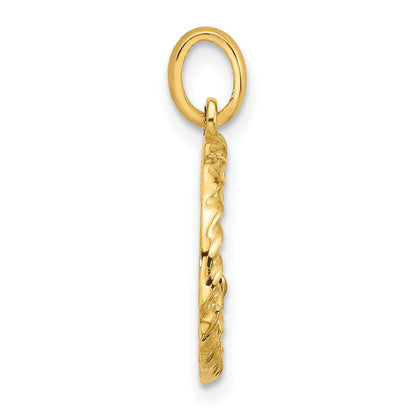 14K Gelbgold Fantasie Gedreht Buchstabe G